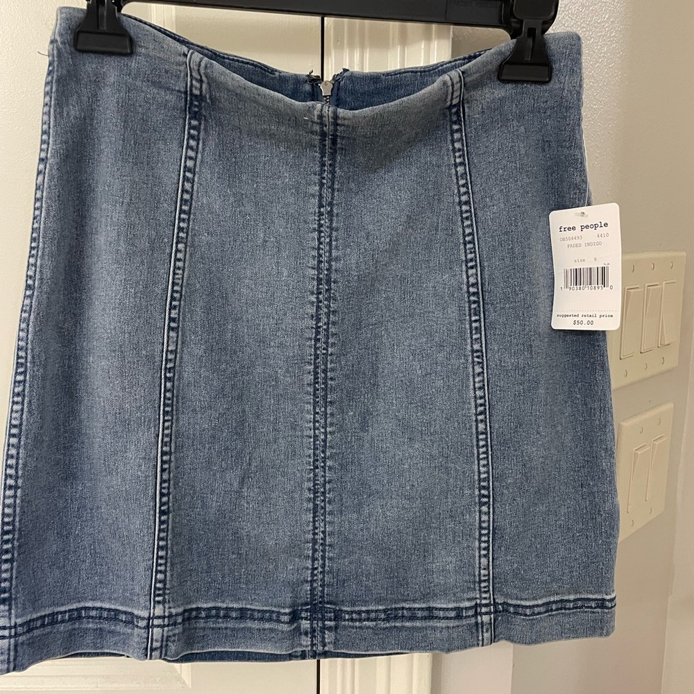 NWT Free People Stretch Denim skirt Size 8